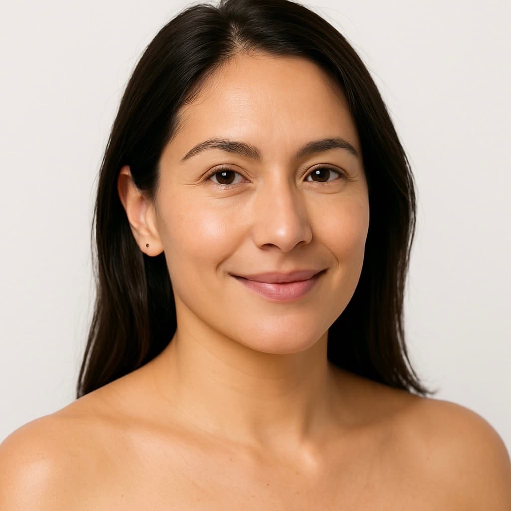 Close-up of rejuvenated skin after aesthetic treatment