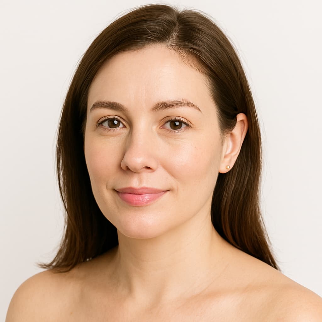 Happy patient with glowing skin